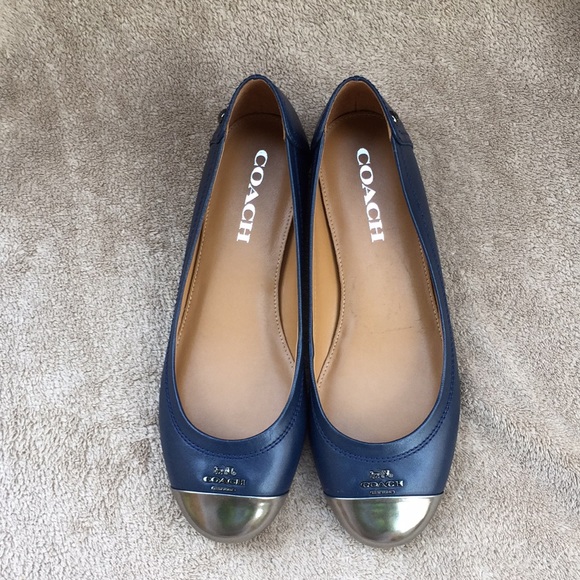 coach navy flats